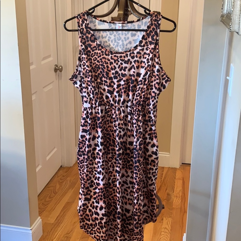 New knee Length Leopard Dress.